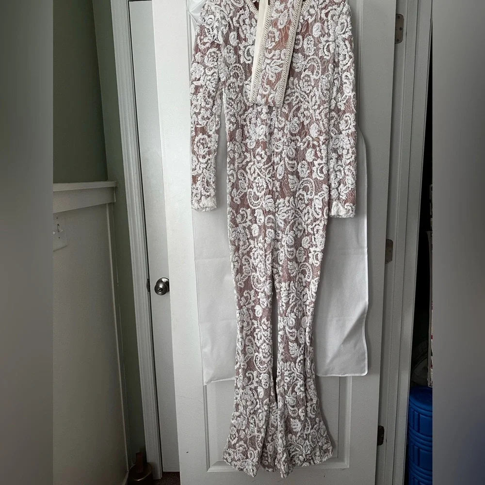 Nadine Merabi white jumpsuit - Picture 13 of 15
